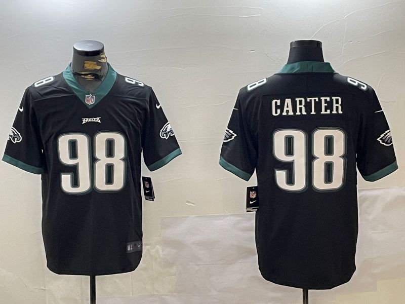 Men Philadelphia Eagles #98 Carter Black 2024 Nike Limited NFL Jersey style 2->miami dolphins->NFL Jersey